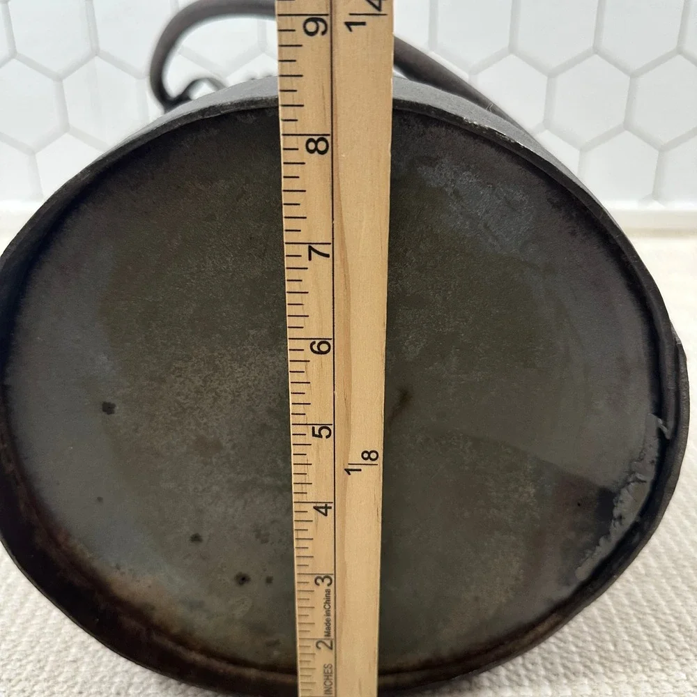 Vintage Rustic Metal Milk Can with Lid Dark Charcoal Farmhouse Decor 13in
